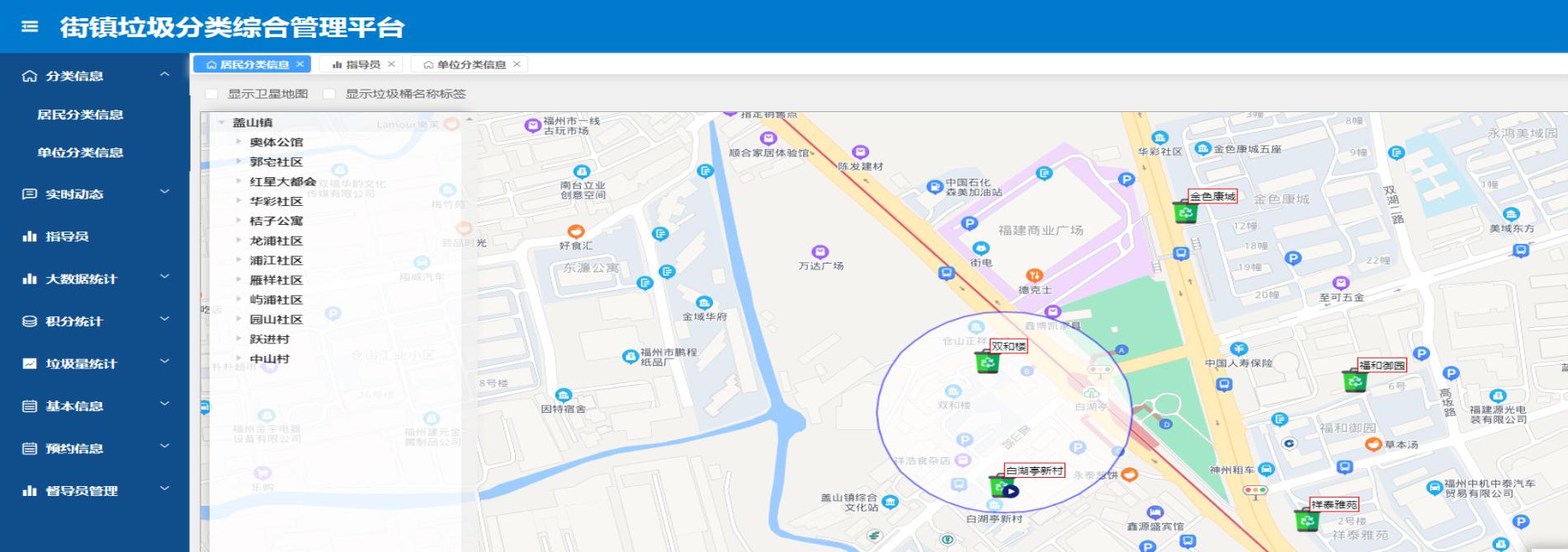 重磅推出街镇整体居民及机构垃圾分类工作管理平台